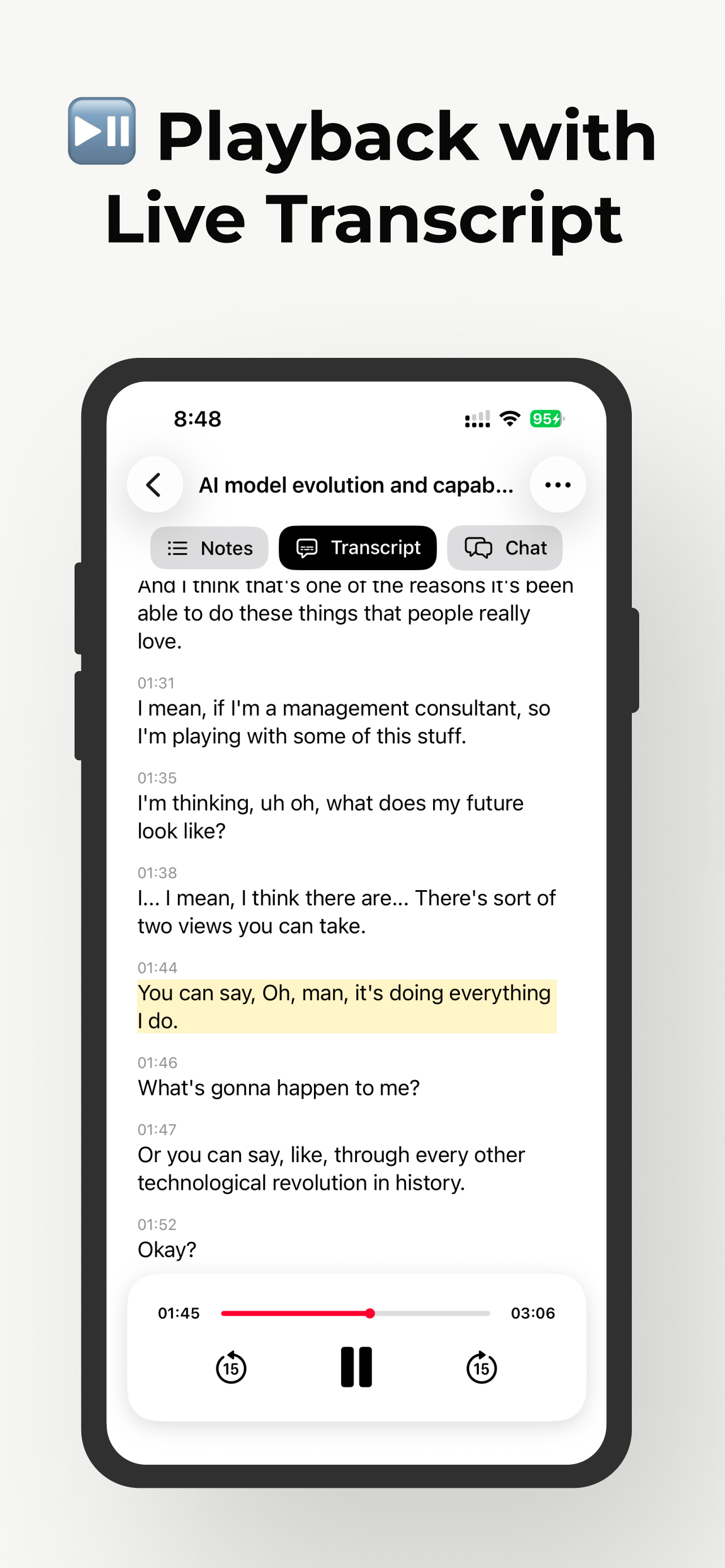 AutoNote AI transcription and note taking app screenshot 5